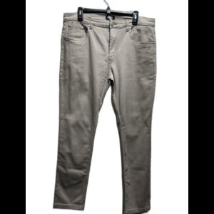 Alta Denim Mens Pants Size 36  Brown Flat Front Stretch Slim Fit Demin